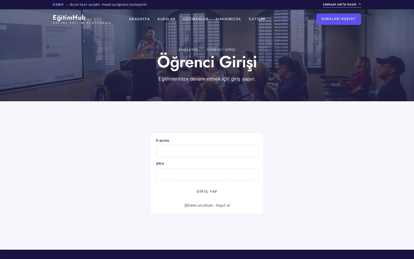 Öğrenci girişi