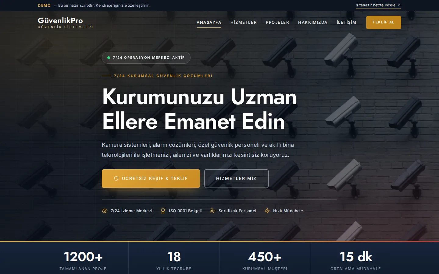 Güvenlik Firması Yönetim Scripti